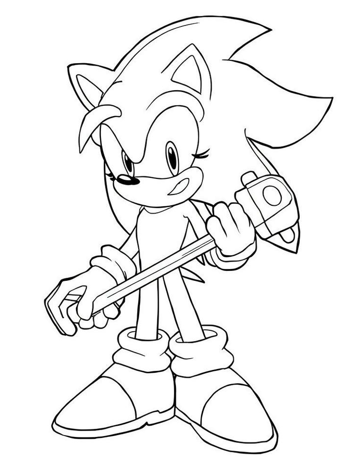 hình tranh tô màu sonic nhân vật nổi bật