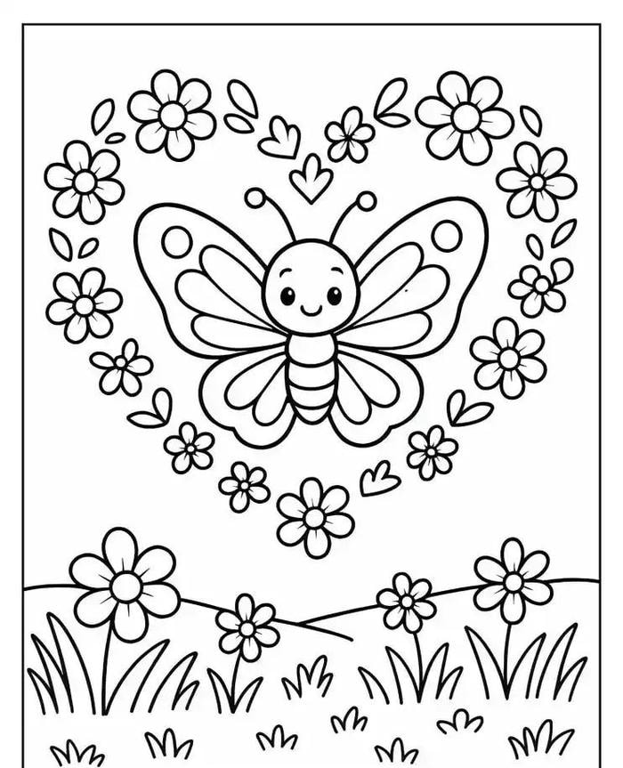 hình vẽ bướm cánh xòe đẹp đơn