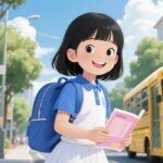 học sinh chibi đọc sách