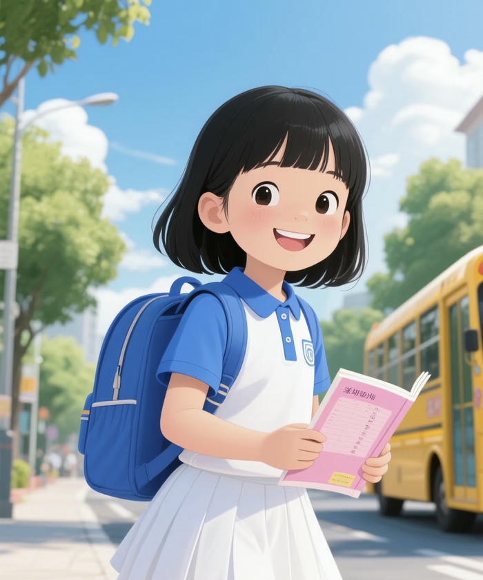 học sinh chibi đọc sách