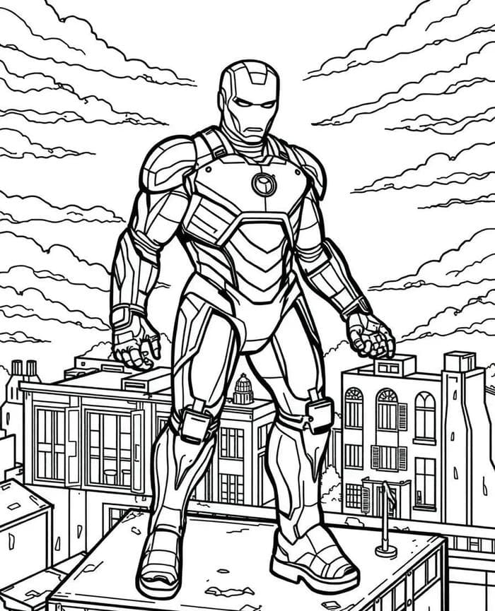 iron man tranh tô màu người sắt