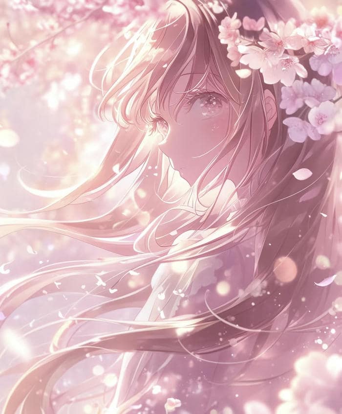 khung cảnh anime hoa anh đào