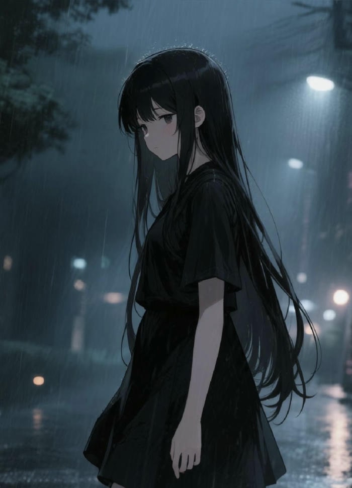 khung cảnh mưa anime