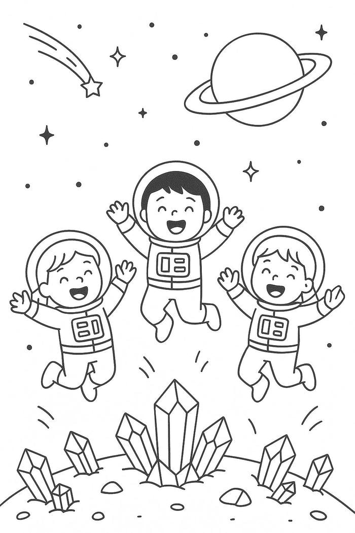 mẫu tô phi hành gia cho bé tập tô