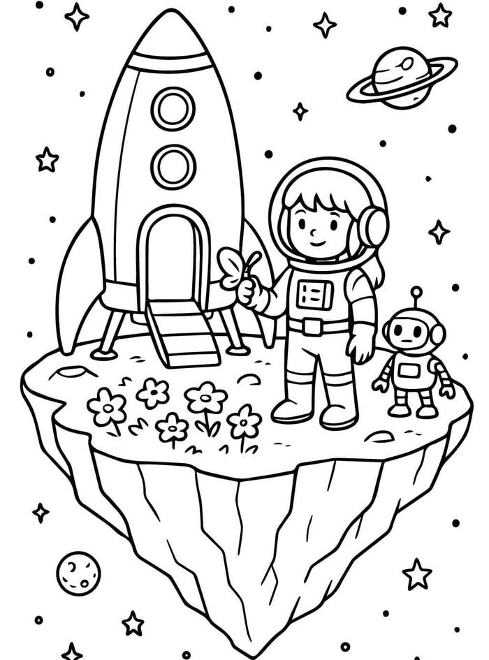 mẫu tô phi hành gia dành cho bé