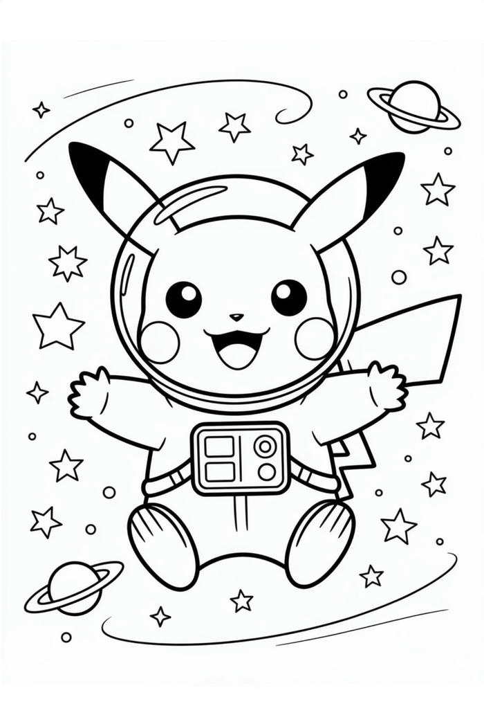 mẫu tô pikachu cho mầm non