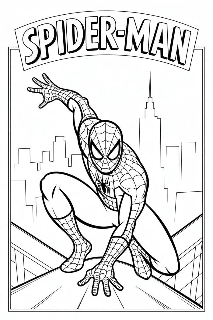 mẫu tô spider man dành cho trẻ nhỏ