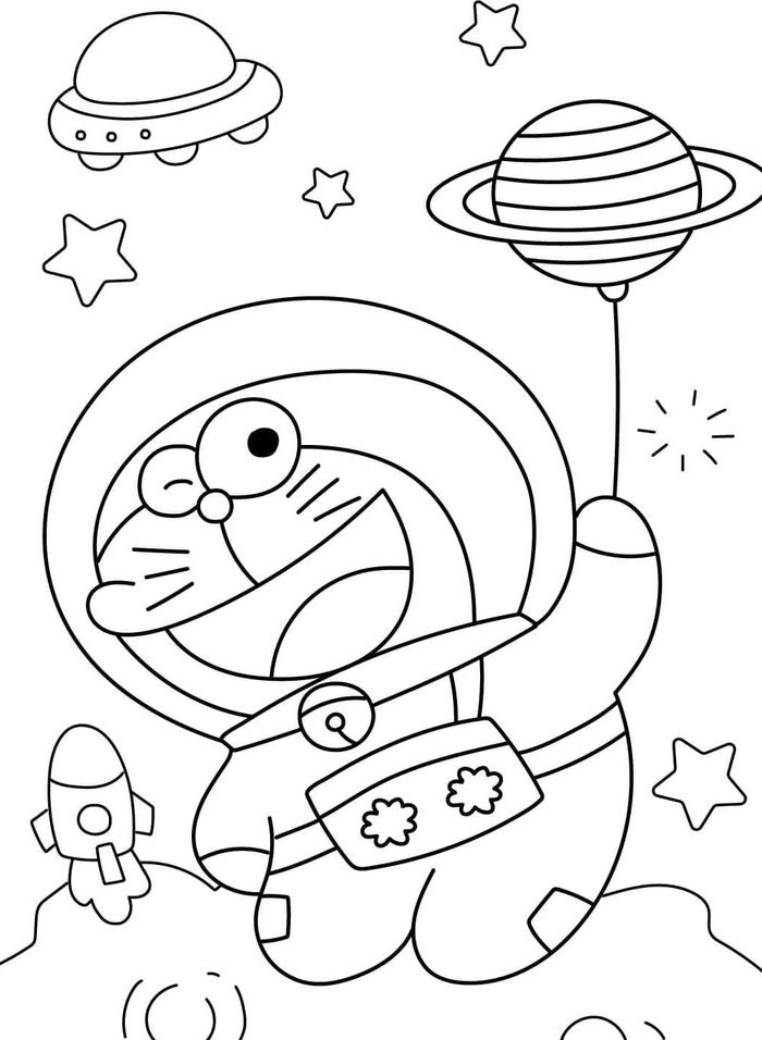 mẫu tranh tô doremon hình lớn