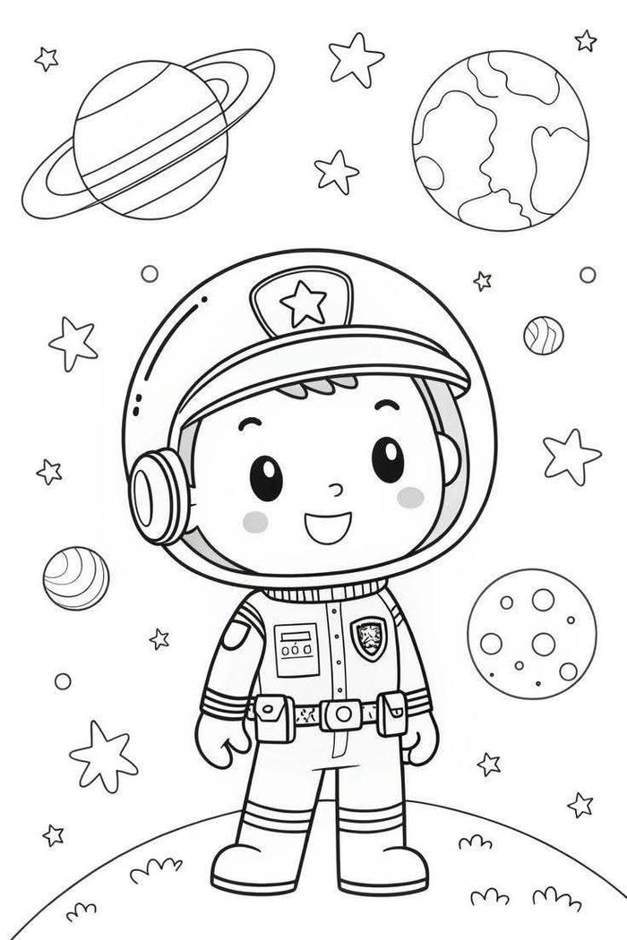 mẫu tranh tô phi hành gia