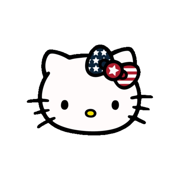 nhãn dán Hello Kitty cute với biểu cảm siêu lầy