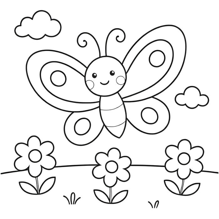 những trang tô màu bướm dễ in