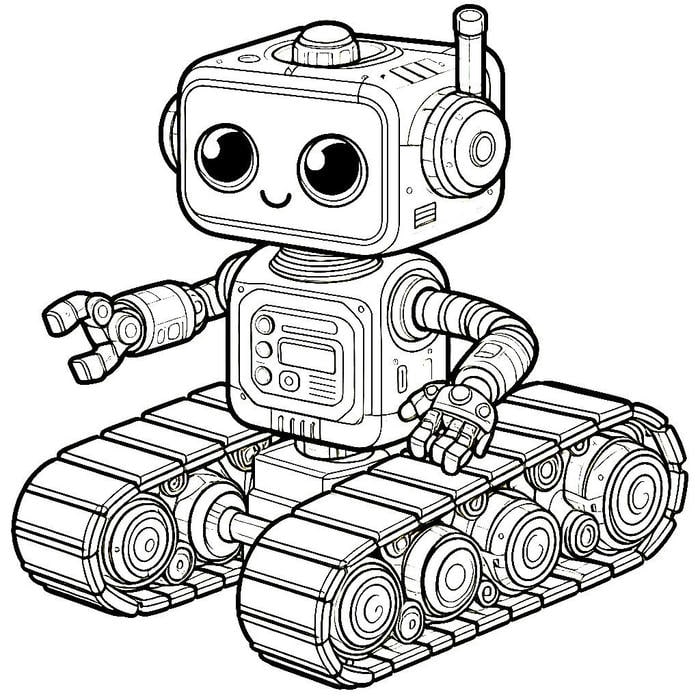 những tranh robot dễ tô cho mầm non