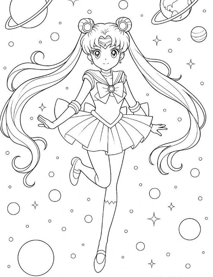 những tranh thủy thủ mặt trăng trong trang phục thủy thủ