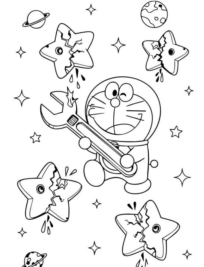 những tranh tô doremon cho bé
