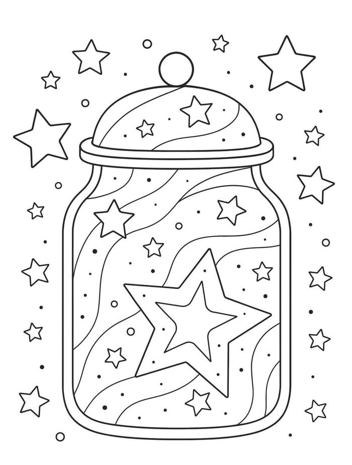 những tranh tô màu chòm sao đơn giản