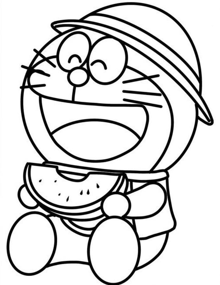 những tranh tô màu doremon chibi