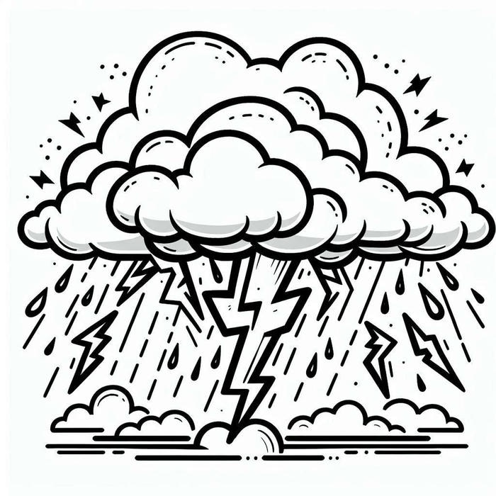 những tranh tô màu mây lớn rõ nét