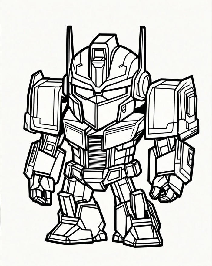 những tranh tô màu robot bảo vệ