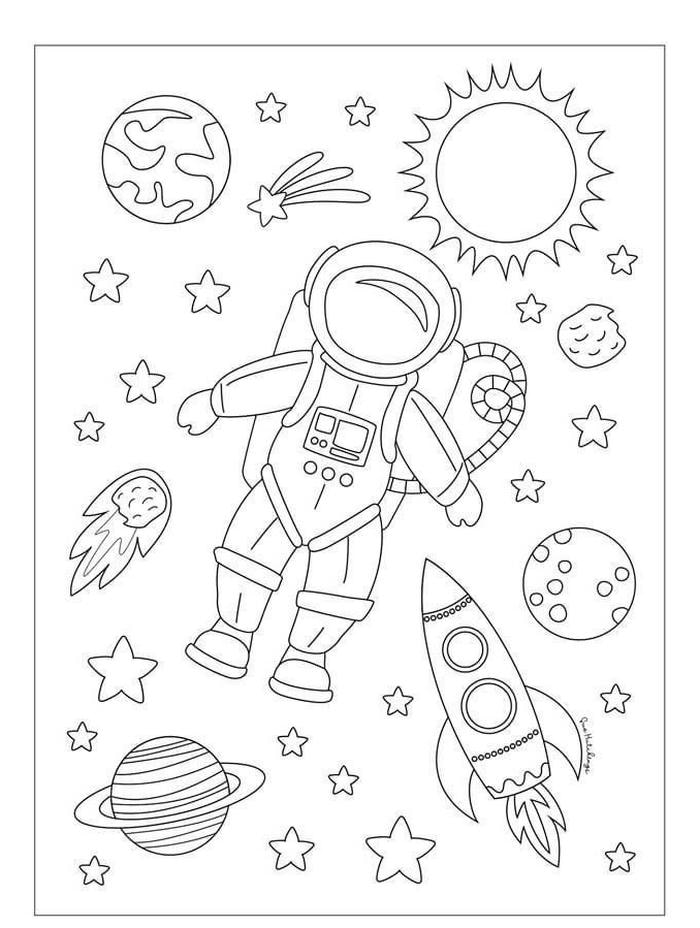 phi hành gia tô màu