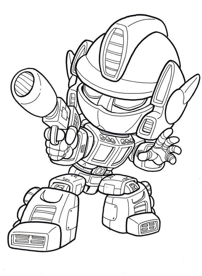 robot hoạt hình để tô màu