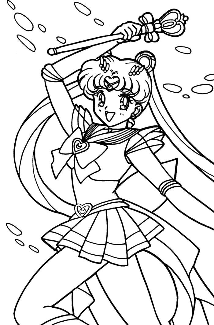 tô màu công chúa thủy thủ mặt trăng