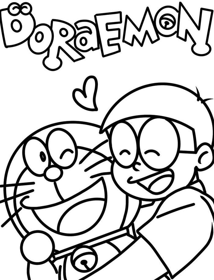 tô màu doremon và nobita