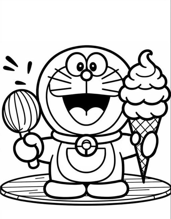 tô màu hình doremon