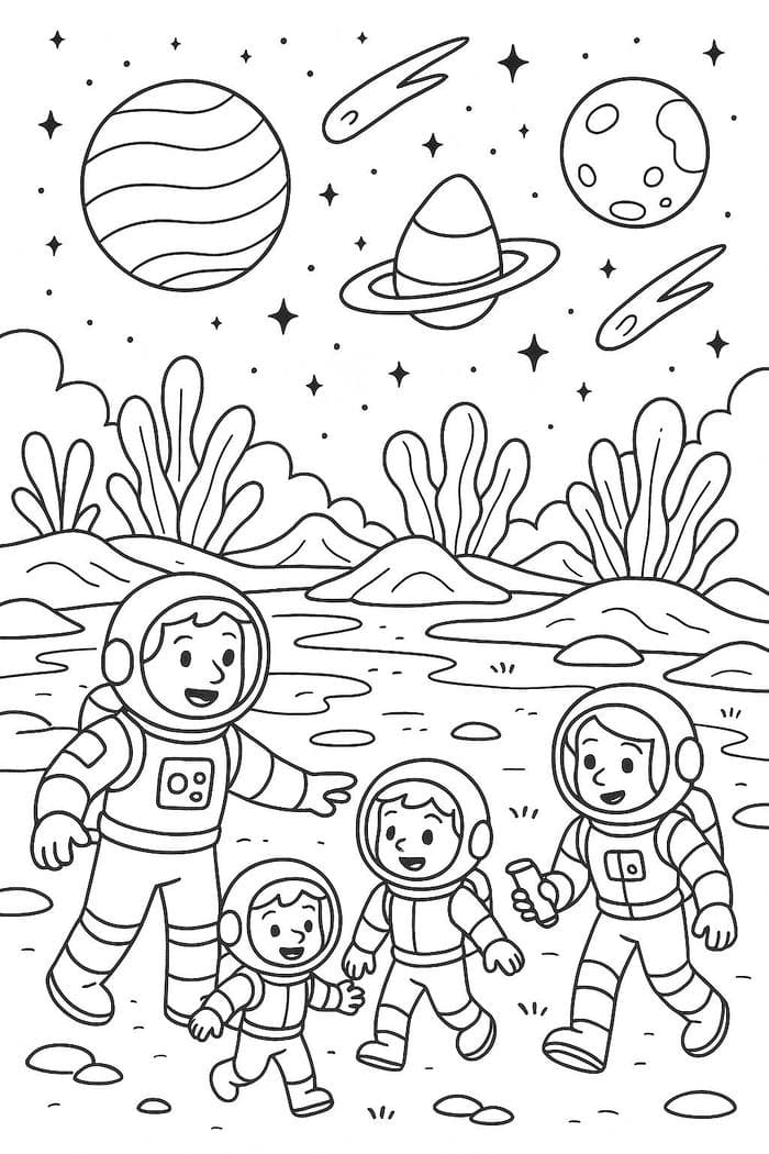 tô màu phi hành gia đẹp