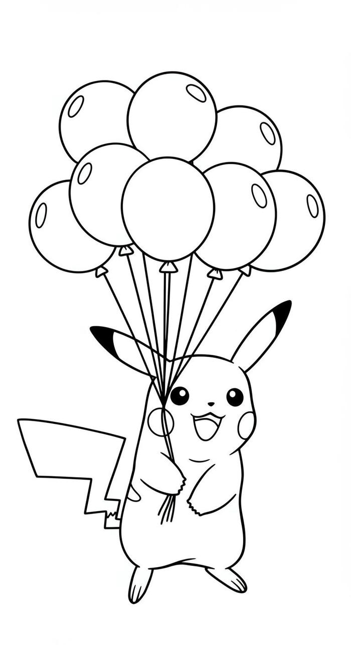 tô màu tranh pikachu cho bé