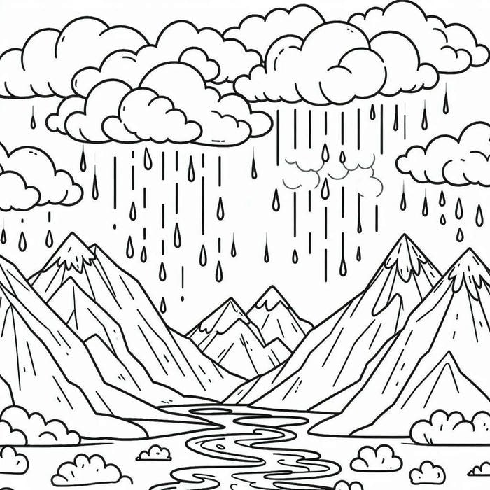 trang vẽ mây tô màu sáng tạo