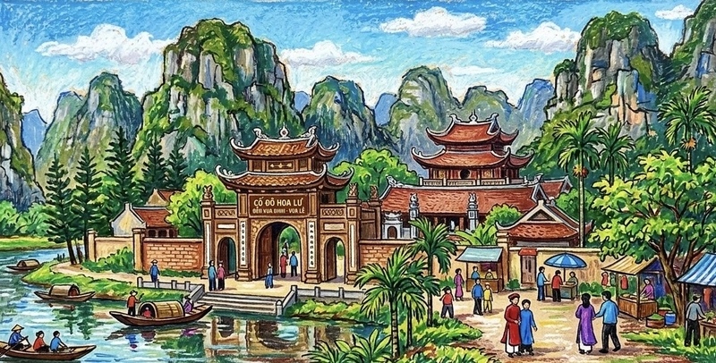 tranh di tích lịch sử Việt Nam đẹp và ý nghĩa