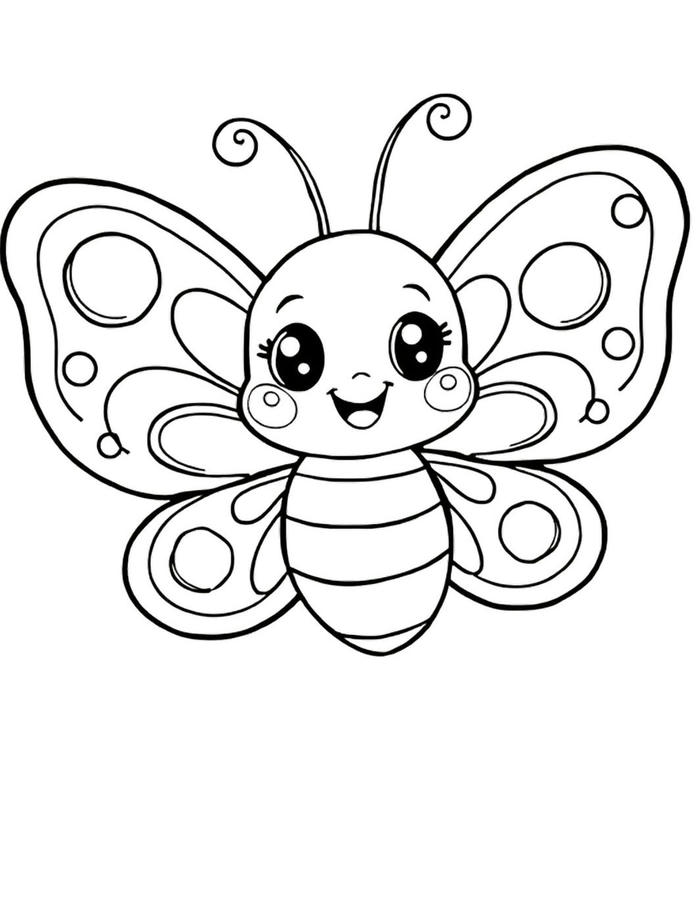 tranh tô bướm cho bé tập tô