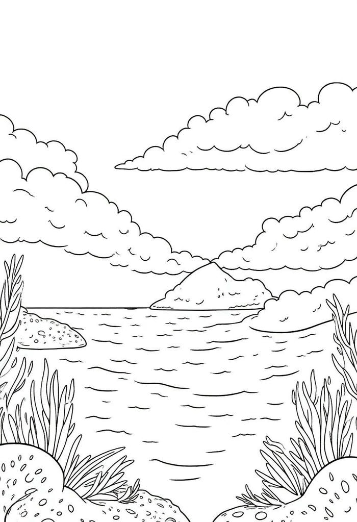 tranh tô đám mây dễ tô