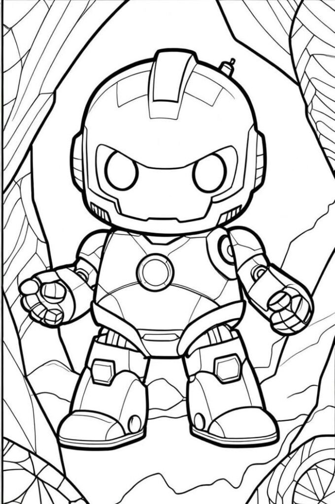 tranh tô iron man phiên bản đáng yêu