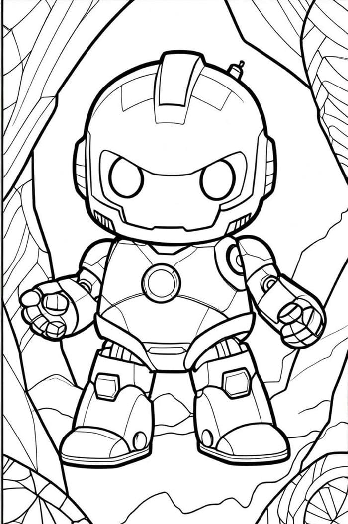 tranh tô iron man phiên bản đáng yêu