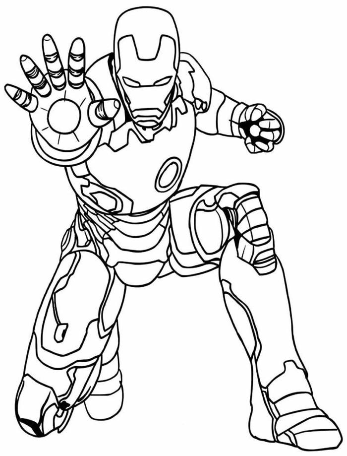 tranh tô iron man tư thế chiến đấu