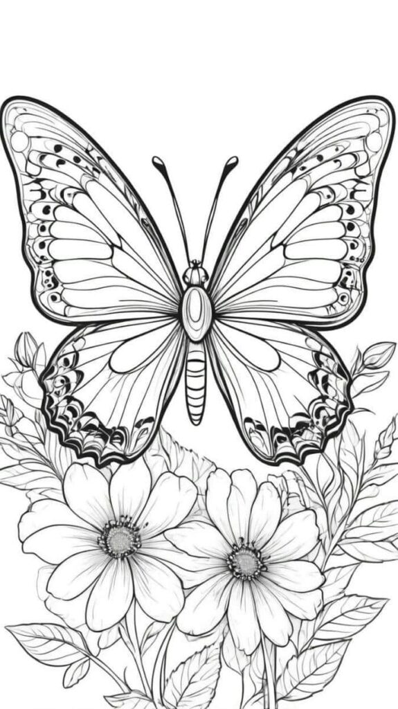 tranh tô màu con bướm