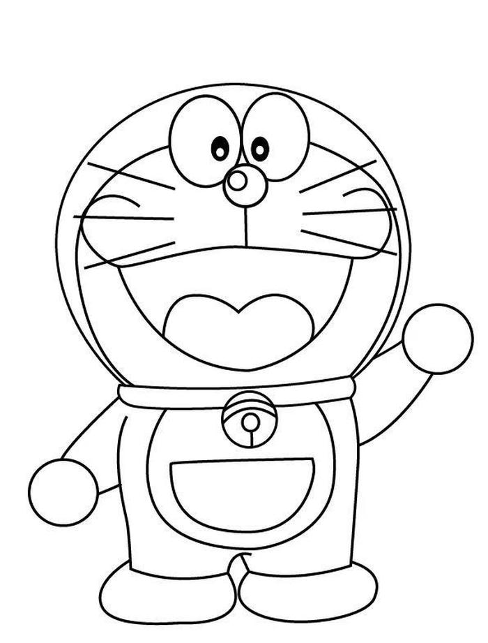 tranh tô màu doremon đơn giản mà đẹp cho bé