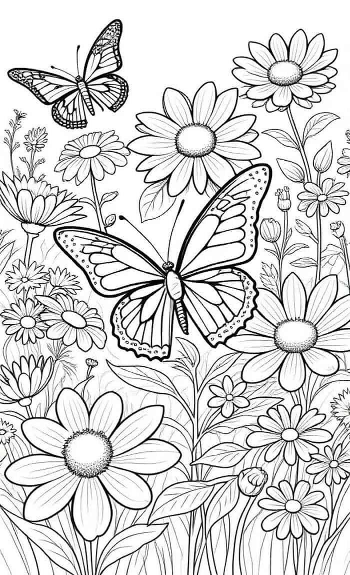 tranh tô màu hình con bướm