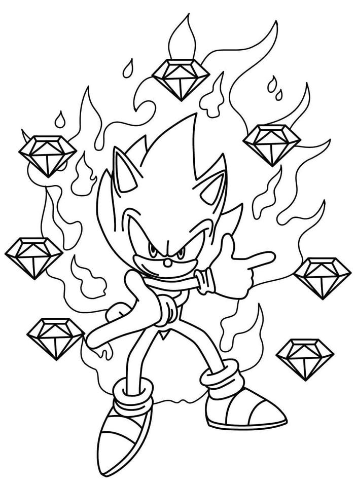 tranh tô màu sonic hóm hỉnh vui tính