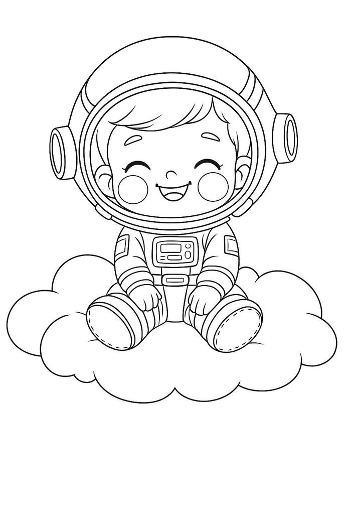 tranh tô phi hành gia ngộ nghĩnh