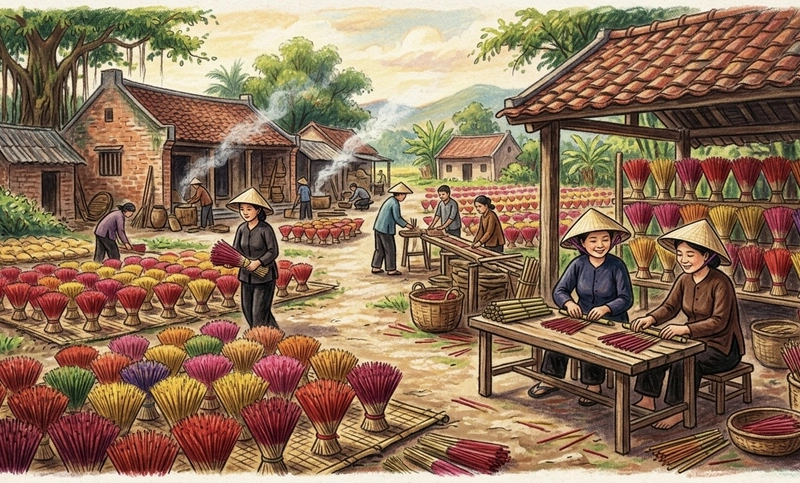 tranh văn hóa làng nghề hương Việt Nam ý nghĩa