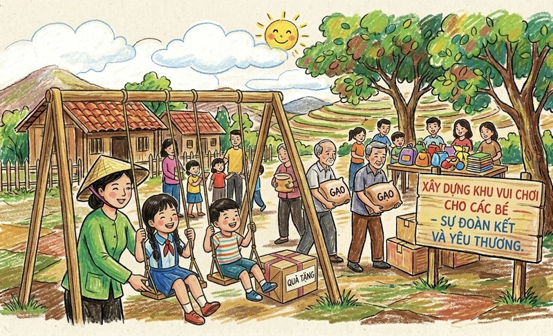 vẽ tranh tình nguyện đầy ý nghĩa nhân văn