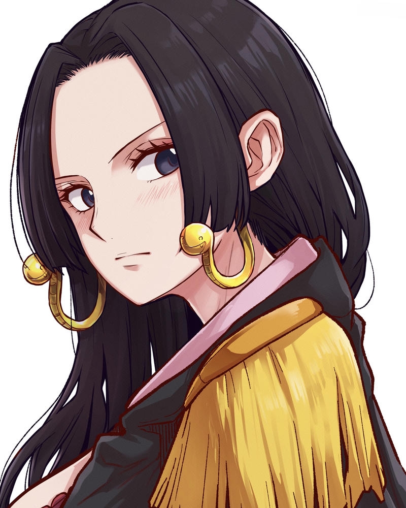 Ảnh Boa Hancock chống cằm suy tư nét mặt buồn