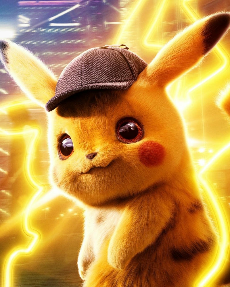 Ảnh Pikachu thám tử lông xù phát ra tia sét điện
