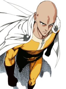 Ảnh Saitama áo choàng trắng bay phấp phới chuẩn siêu anh hùng