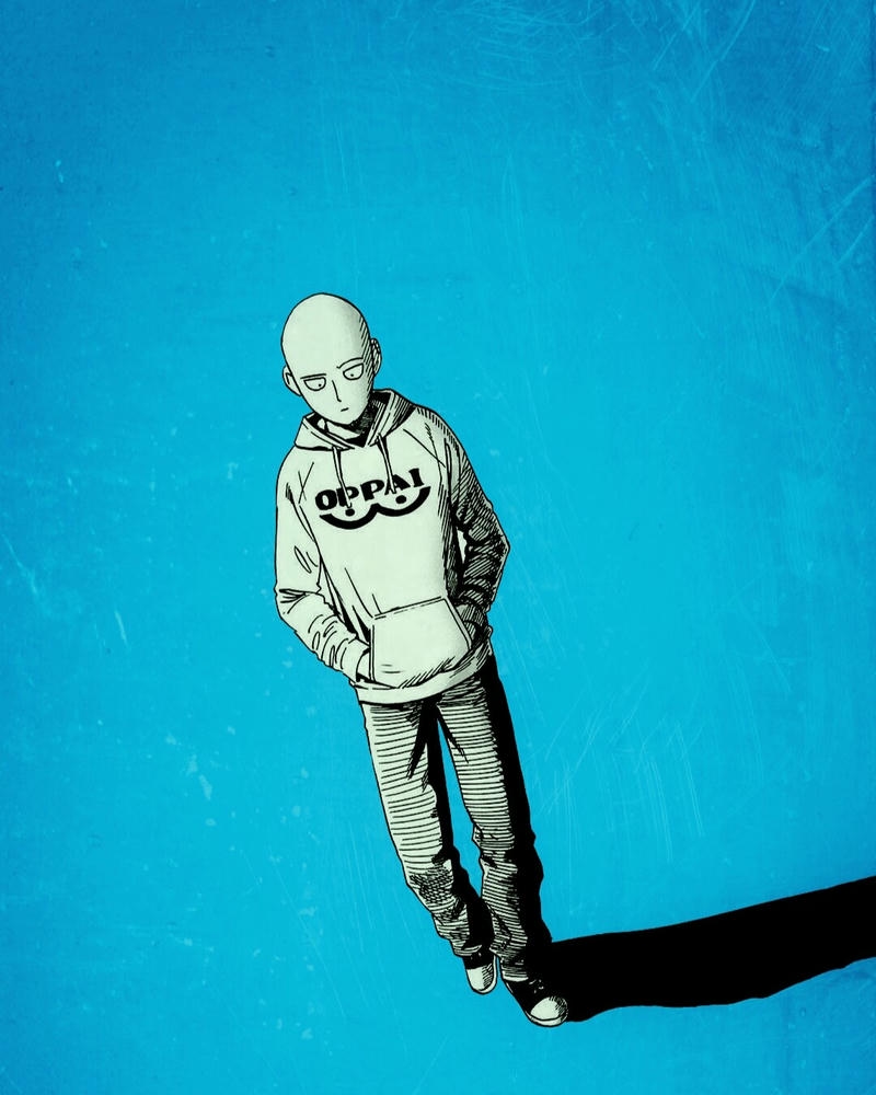 Ảnh Saitama đi dạo phố cô đơn tìm đối thủ xứng tầm