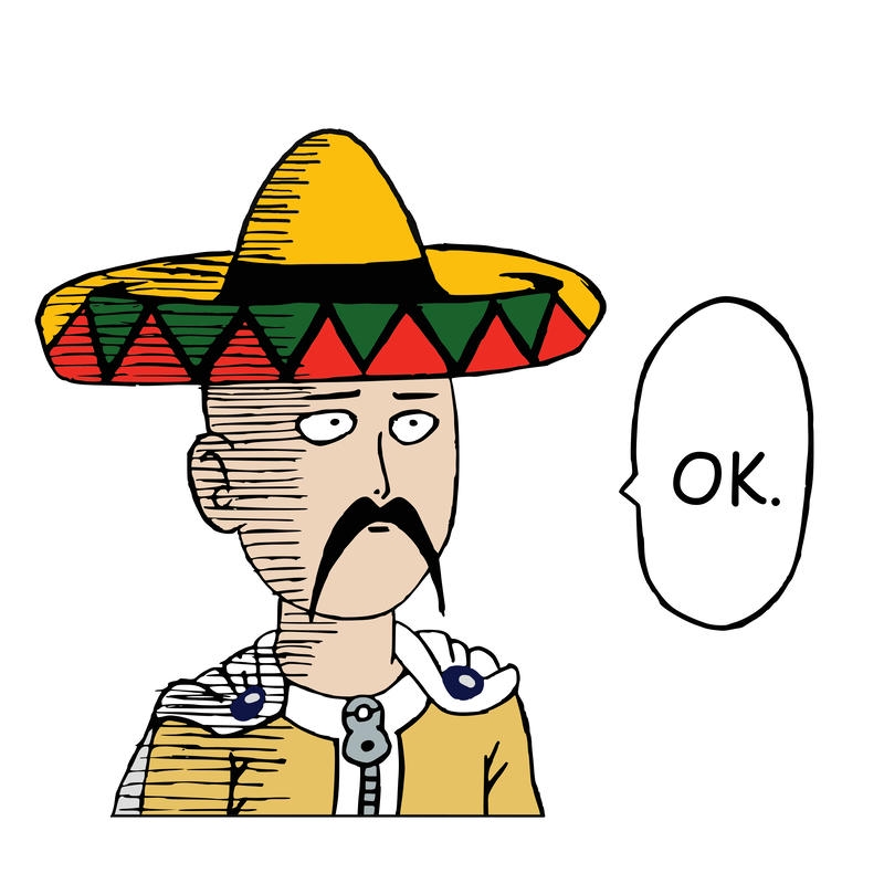 Ảnh Saitama đội mũ Mexico gắn râu kẽm tấu hài cực mạnh