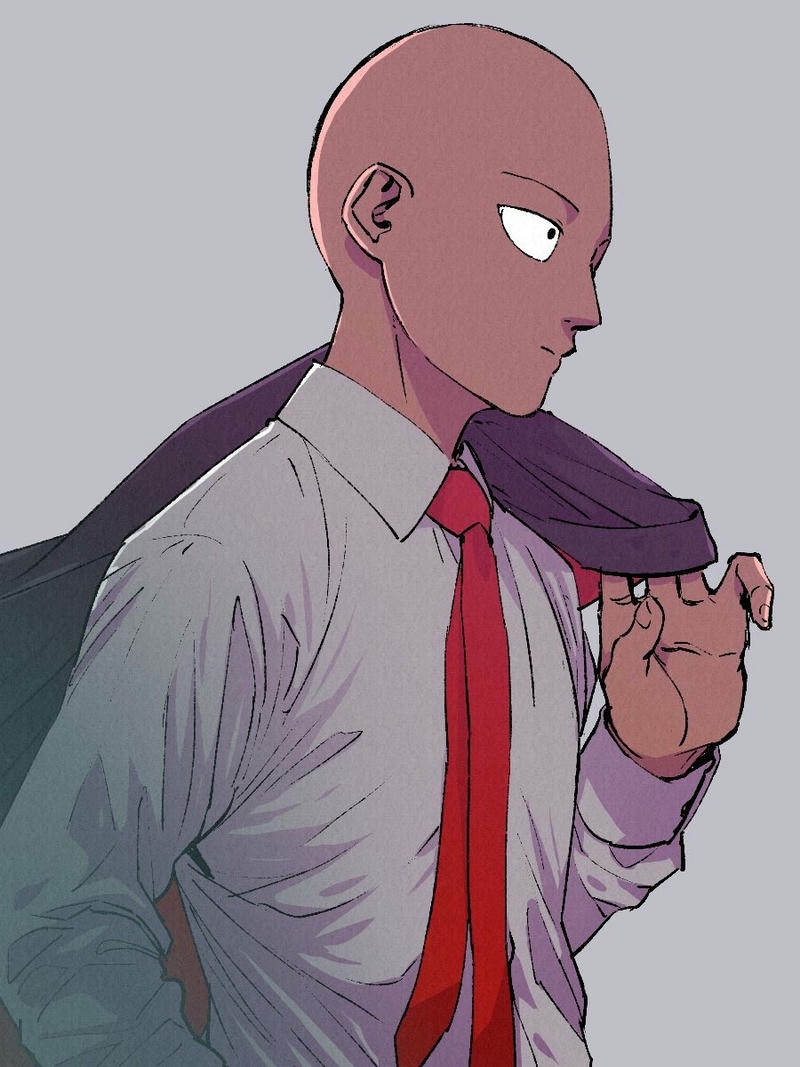 Ảnh Saitama mặc vest công sở lạ lẫm nhưng vẫn trọc lóc