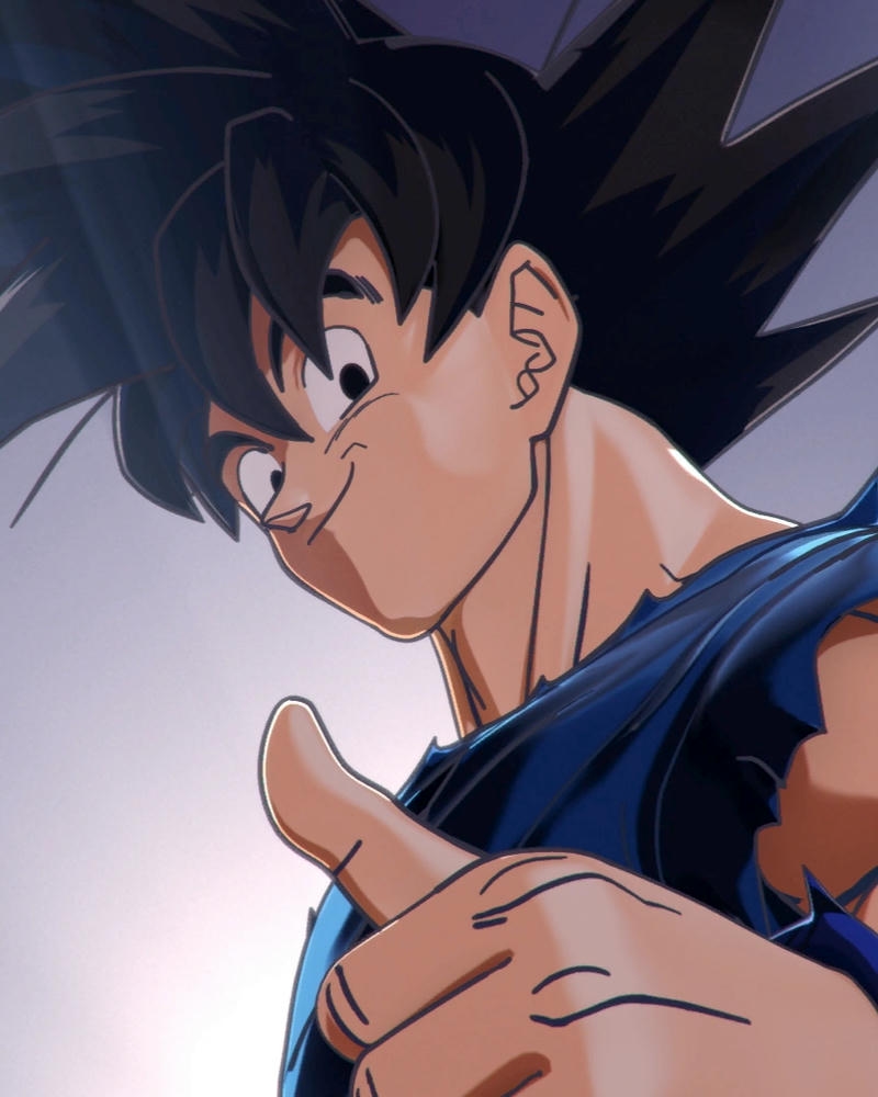 Ảnh SonGoku đứng dưới bầu trời xanh nhìn xa xăm lãng tử